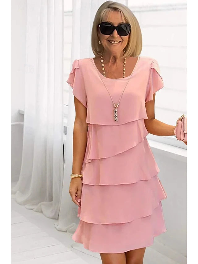 Sofia - Flowing Layered Chiffon Dress